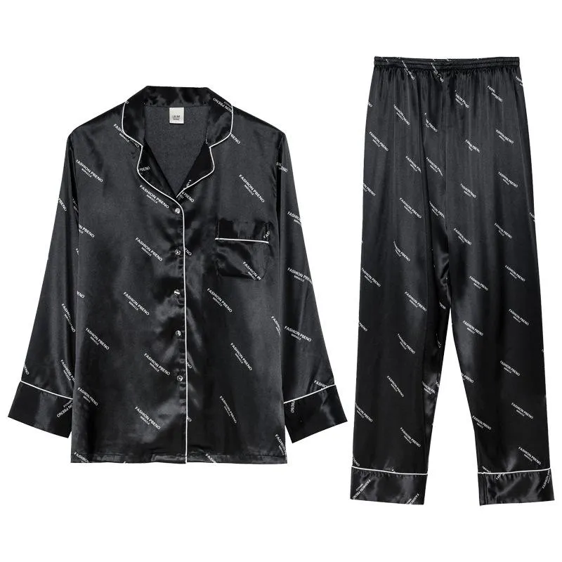 Women's Satin Soft Long Sleeve Top and Pants Pajama Set