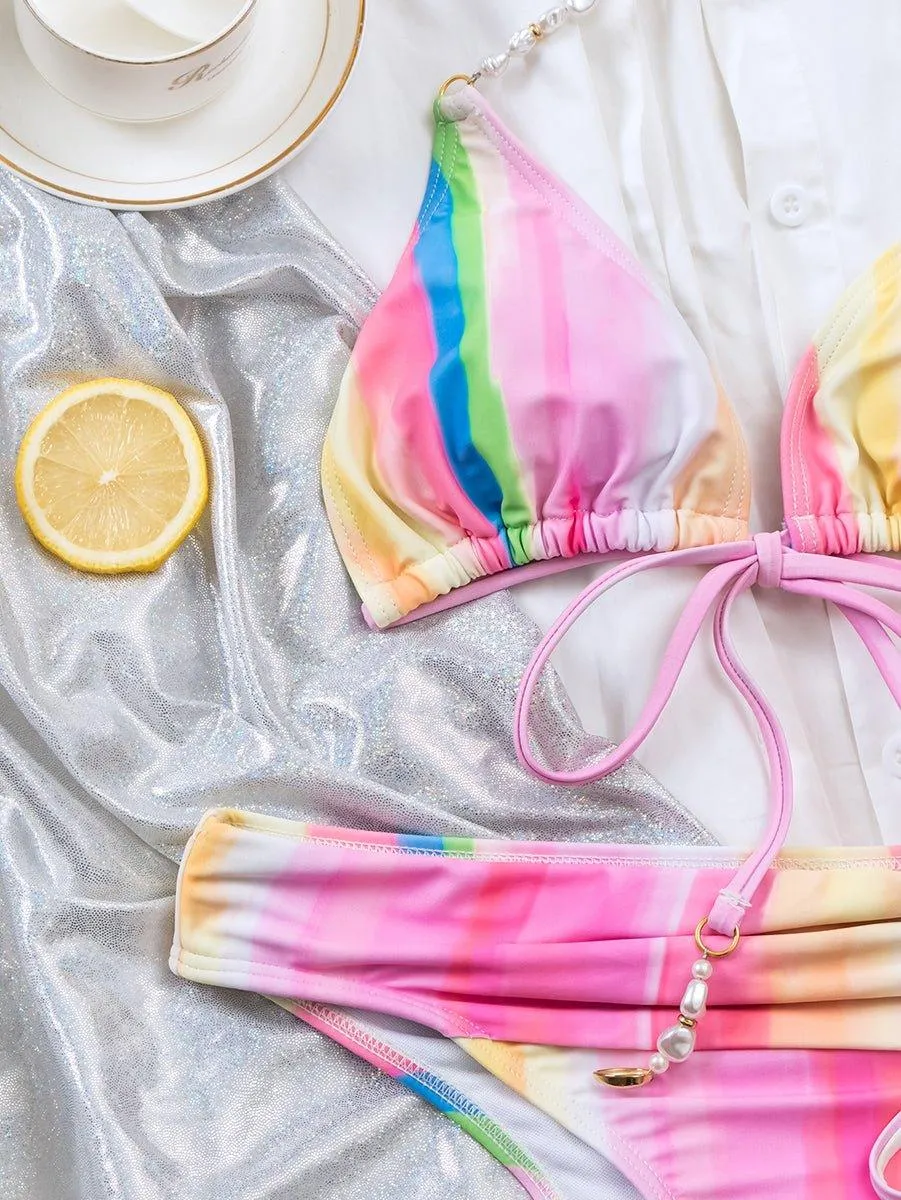 Women's Seashell Pattern Bikini Set - Designer Beach Swimwear for Pool & Beach