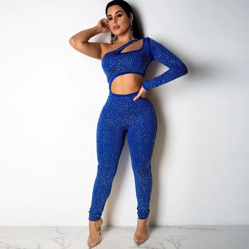 Women's Sequin Skinny Long-Sleeved Jumpsuit