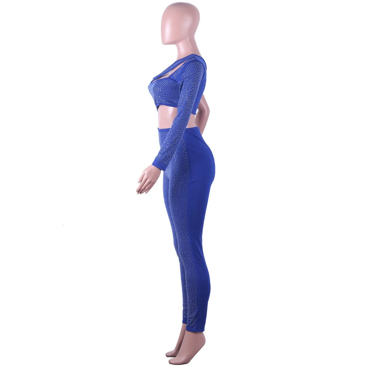 Women's Sequin Skinny Long-Sleeved Jumpsuit