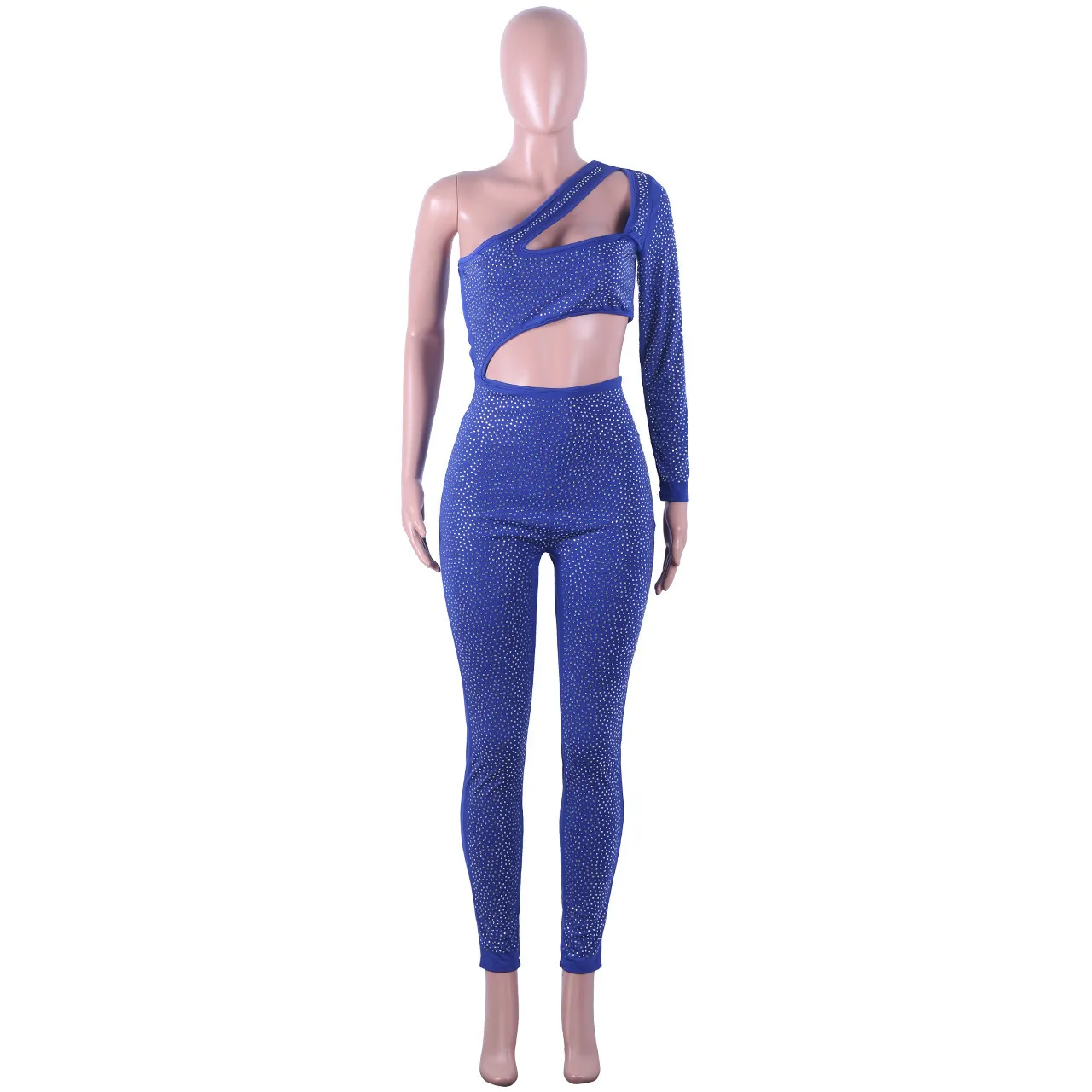 Women's Sequin Skinny Long-Sleeved Jumpsuit