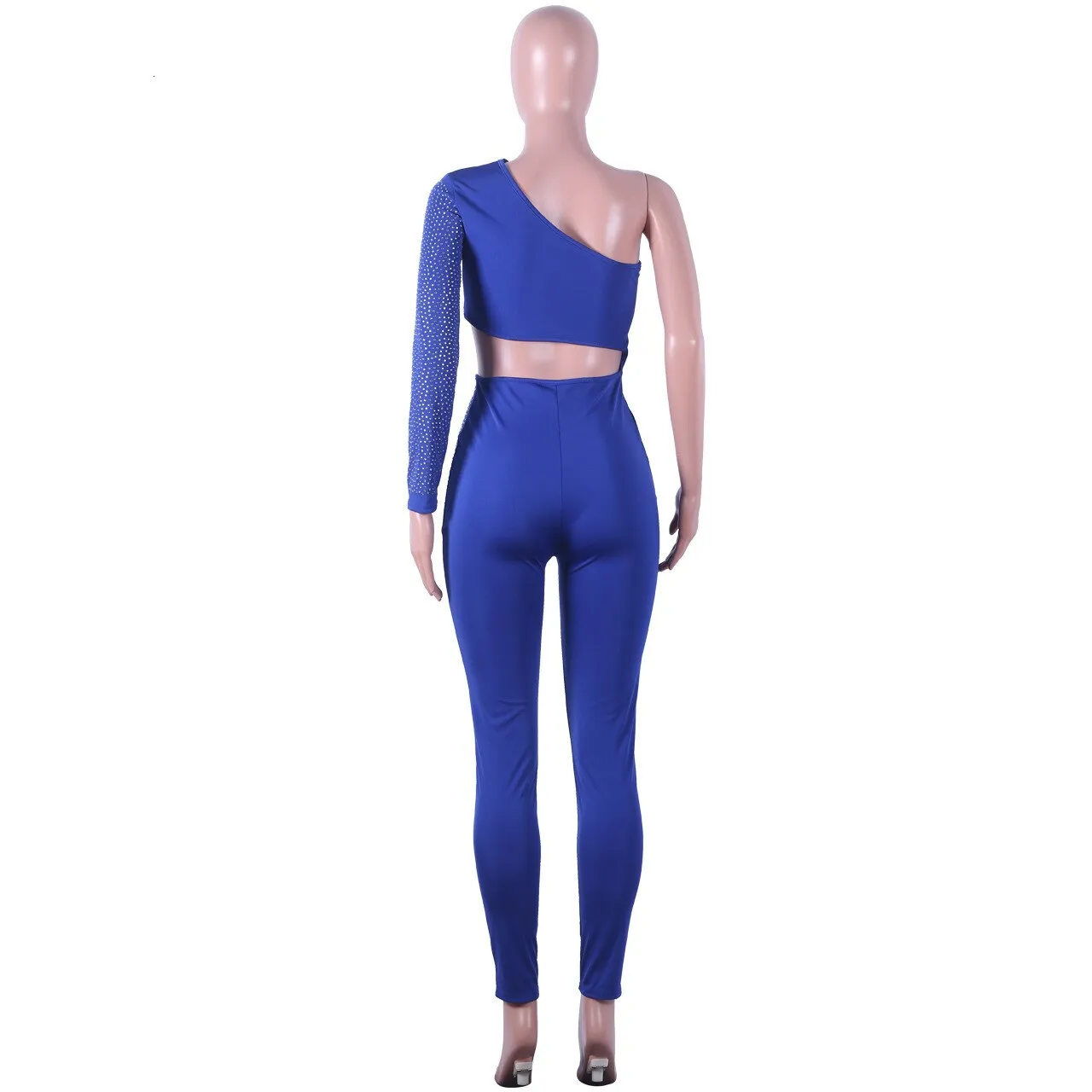 Women's Sequin Skinny Long-Sleeved Jumpsuit