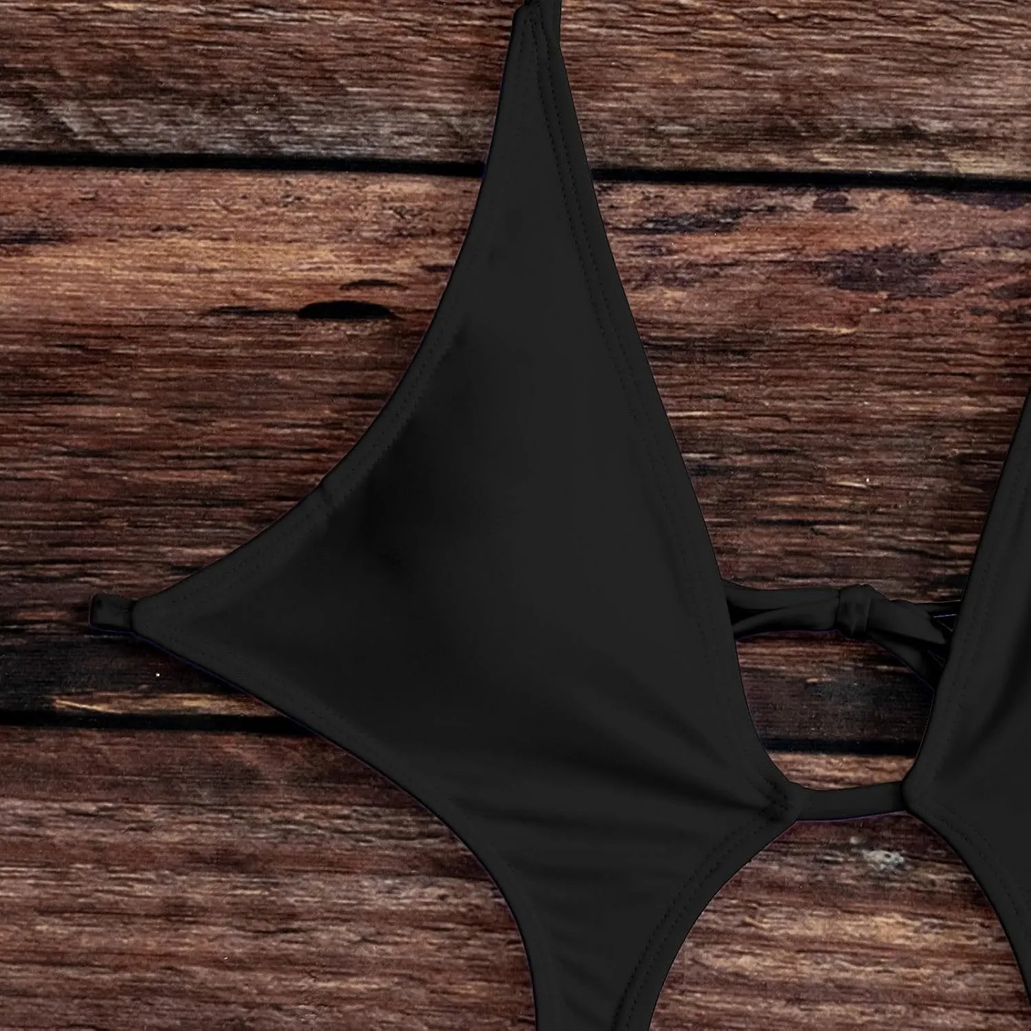Women's Sexy Cutout Backless One Piece Swimsuit High Waisted Wrapped Back Tie Bathing Suit Tummy Control Slimming Swimwear