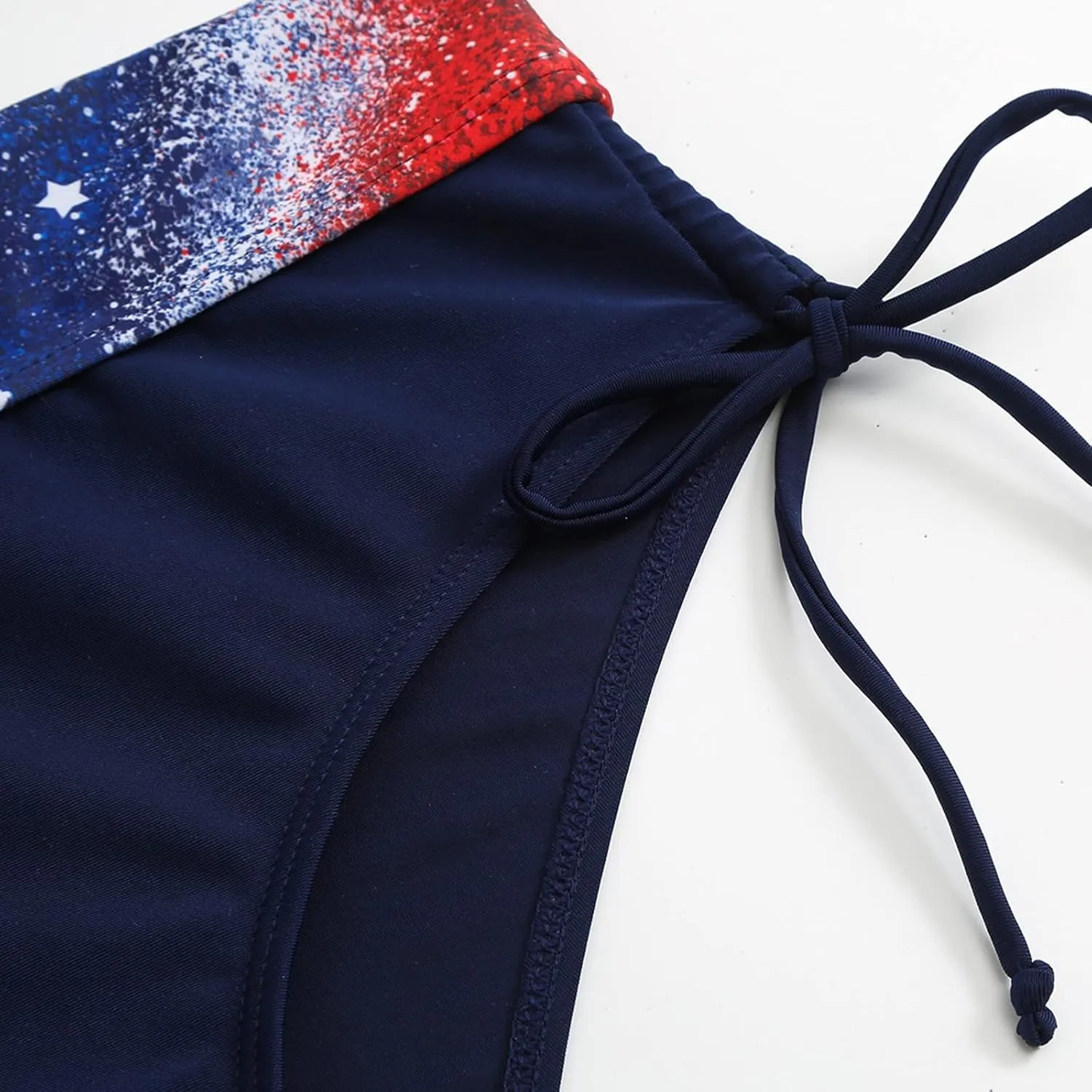 Women's Sexy High Waisted Bikini Sets Twist Front Two Piece Color Block Halter Swimsuit Push Up Bathing Suit Beach Outfits