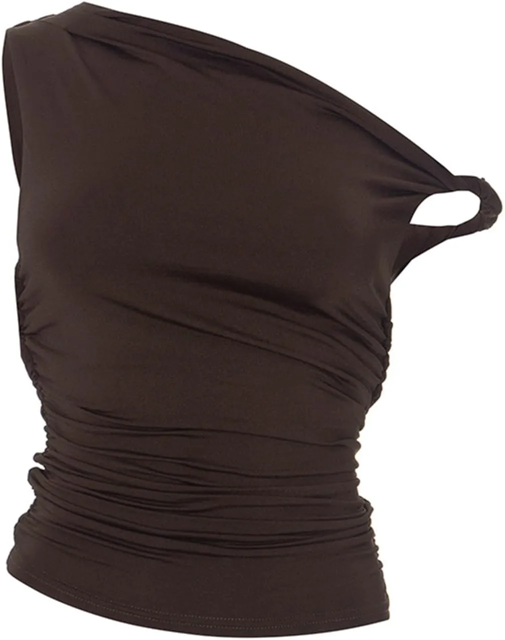 Women's Sexy One Shoulder Asymmetric Tank Tops, Fashion Sleeveless Bodycon Slim Summer Shirts Streetwear Y2K Clothes