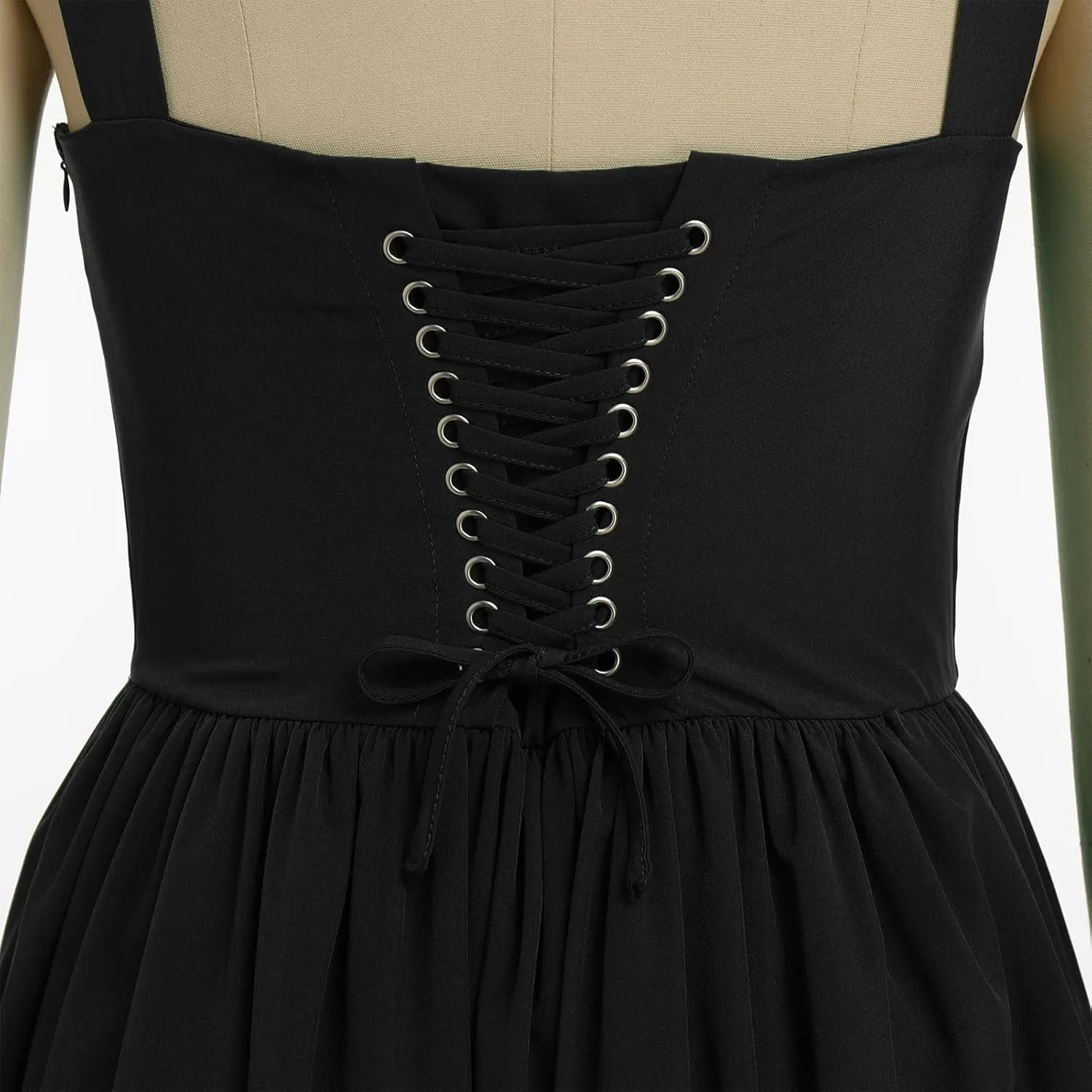 Women's Short Corset Sundress Boho Mini Dress Sleeveless Backless Low Cut Lace Dress Summer
