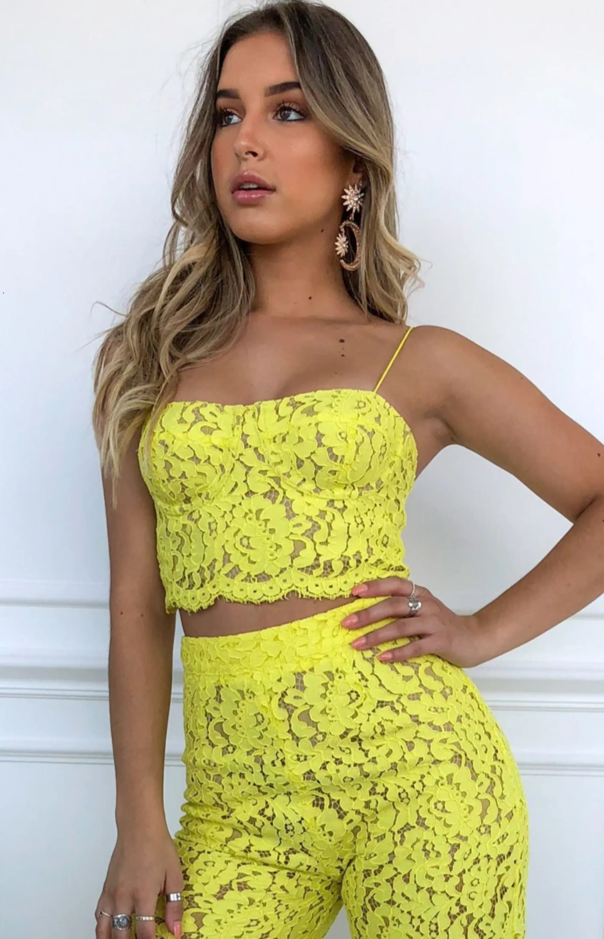 Women's Sleeveless Lace Two-Piece Jumpsuit With Zipper