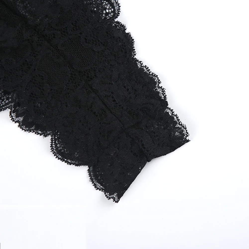 Women's Soft Backless Lace Bodysuit