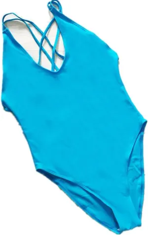 Women'S Strappy Swimwear One Piece Bikini Swimsuits Blackless Monokinis