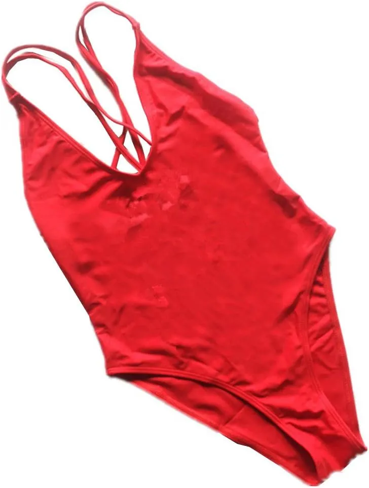 Women'S Strappy Swimwear One Piece Bikini Swimsuits Blackless Monokinis