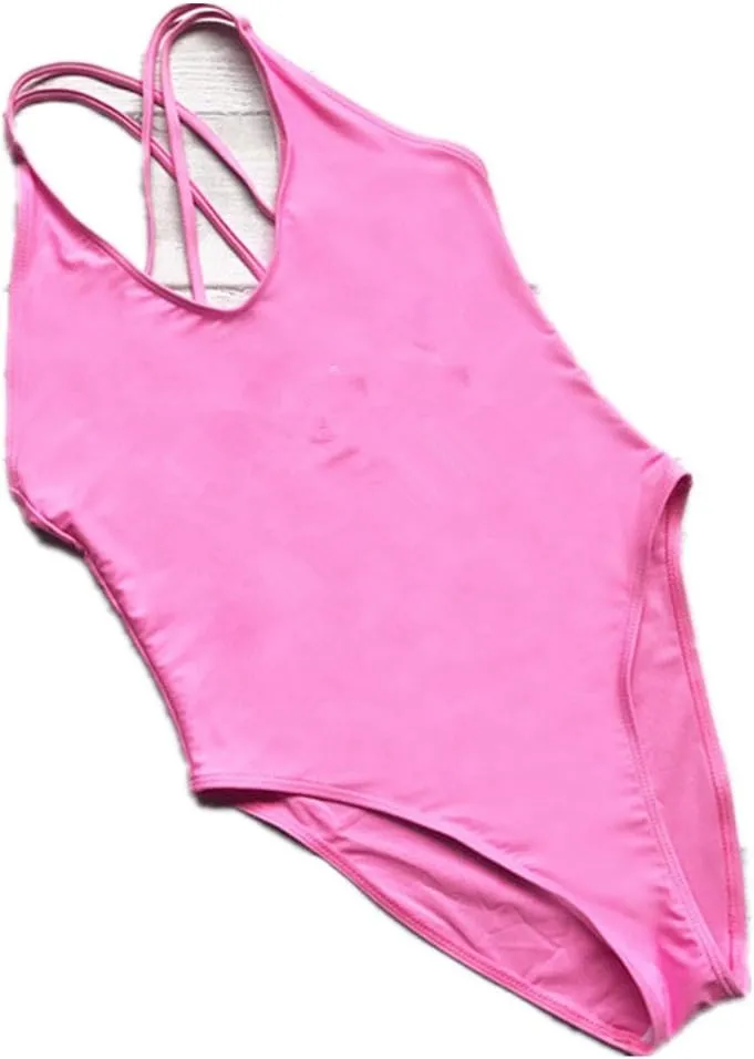 Women'S Strappy Swimwear One Piece Bikini Swimsuits Blackless Monokinis