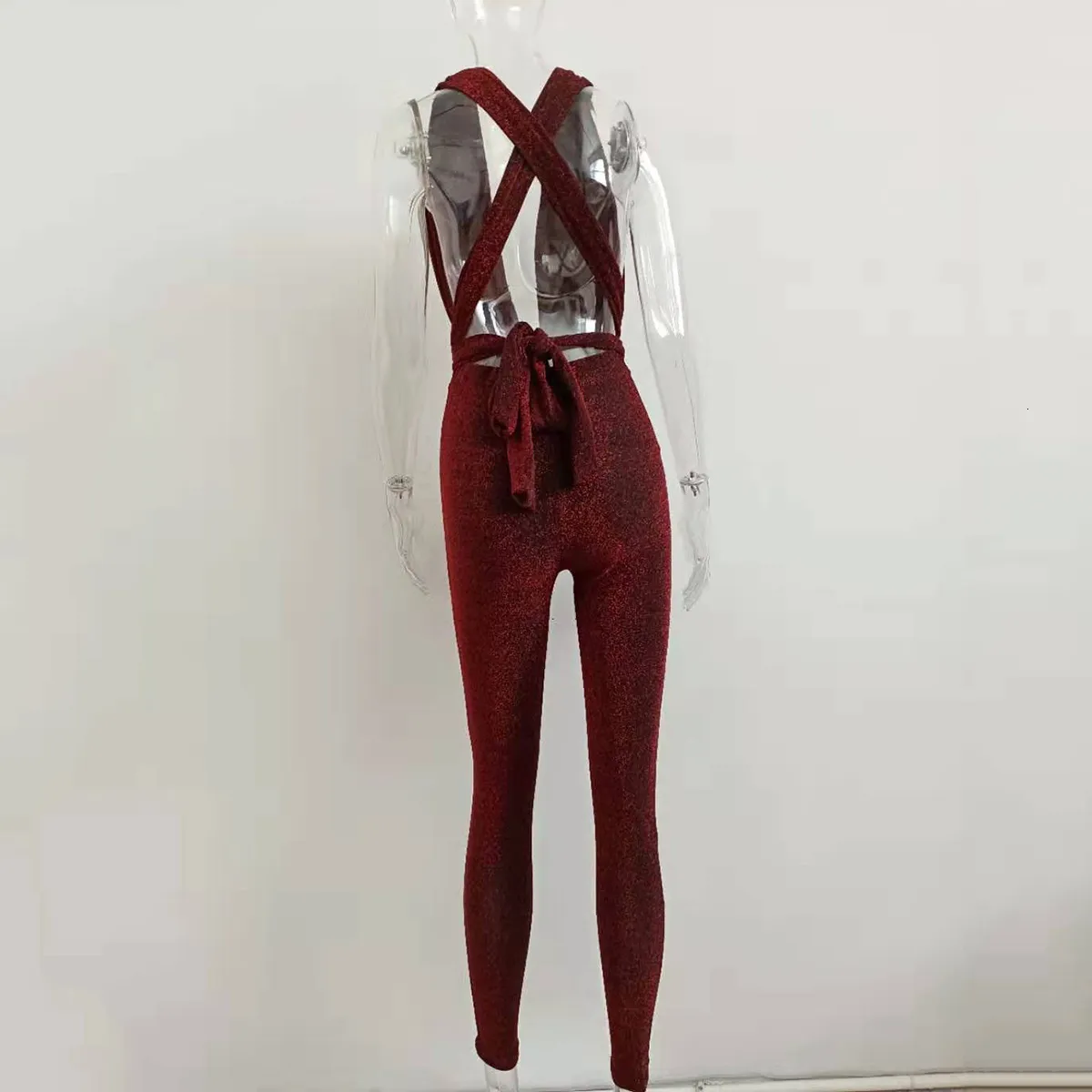 Women's Summer Casual V-Neck Sleeveless Jumpsuit