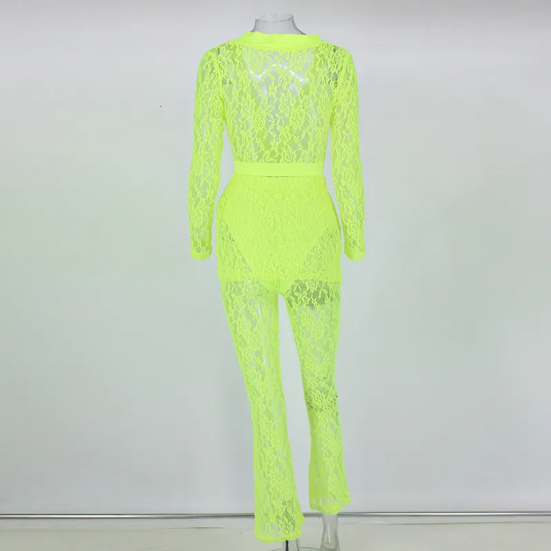 Women's Summer Lace V-Neck Two-Piece Jumpsuit