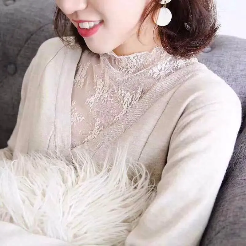 Women's Summer Mesh Transparent Long-Sleeved T-Shirt
