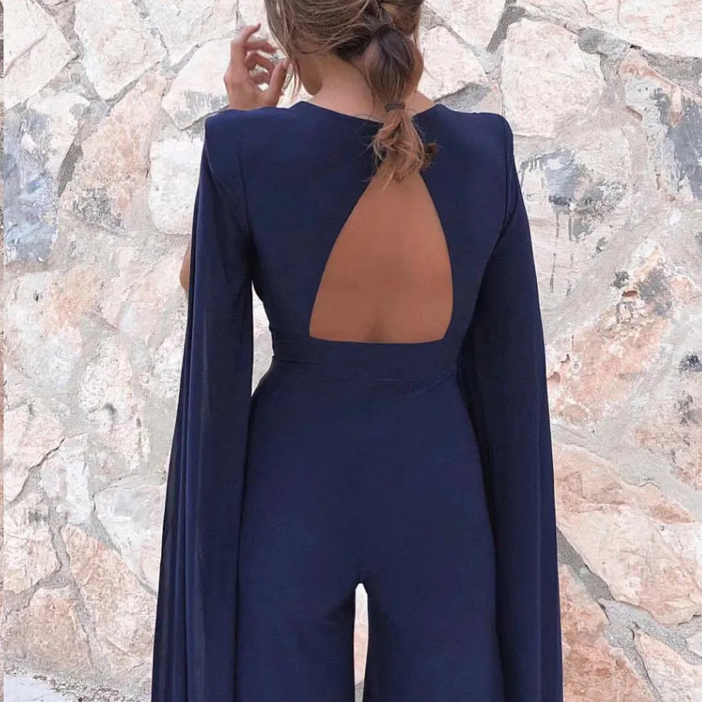 Women's Summer V-Neck Long-Sleeve Romper