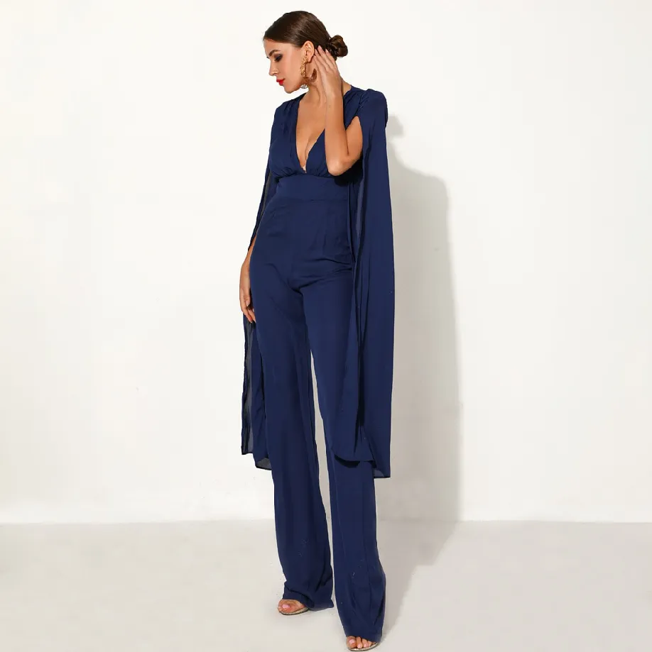 Women's Summer V-Neck Long-Sleeve Romper