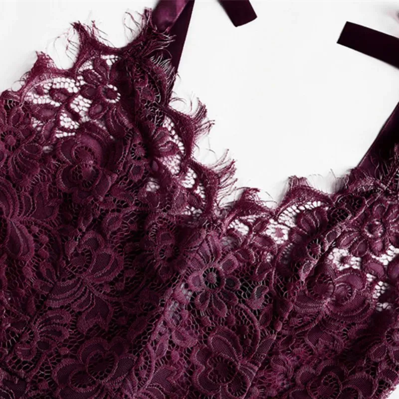Women's Summer V-Neck Strap Lace Ribbon Bodie