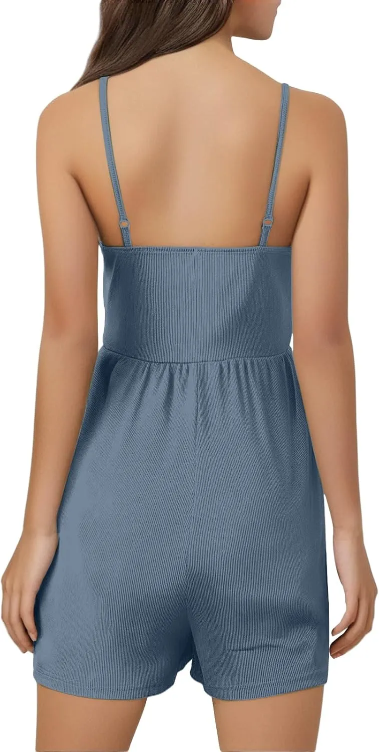 Womens Sundress 2025 Deep V Neck Spaghetti Strap Backless A-Line Dress Casual Beach Midi Dresses