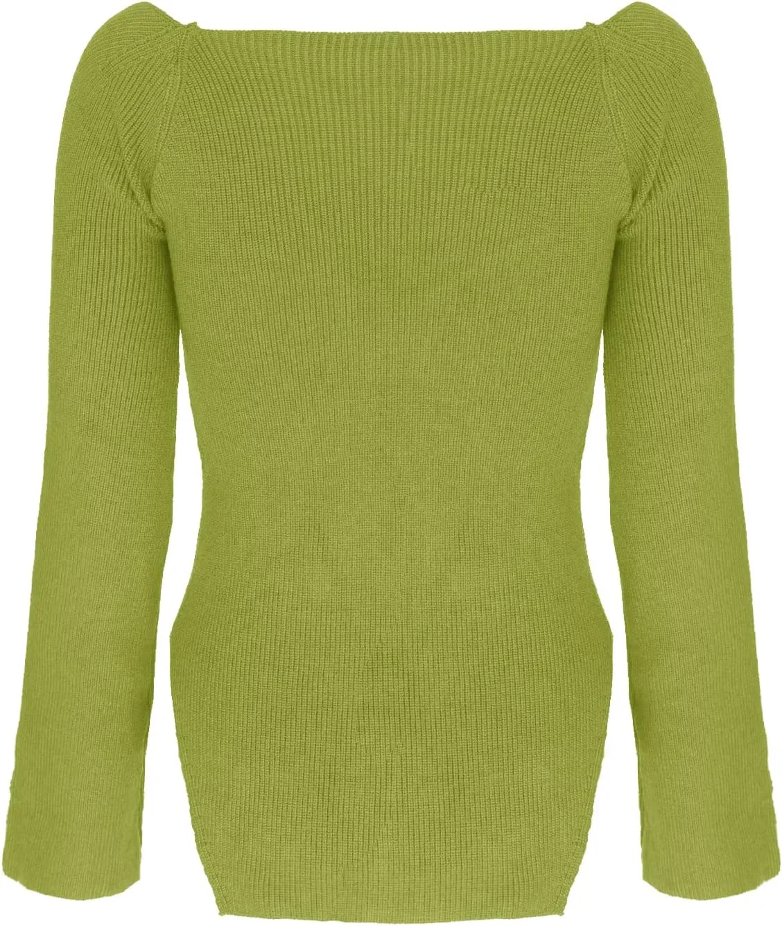 Womens Sweater Tops Sweetheart Neck Ribbed Bustier Corset Knit Long Sleeve Pullover Sweater Top