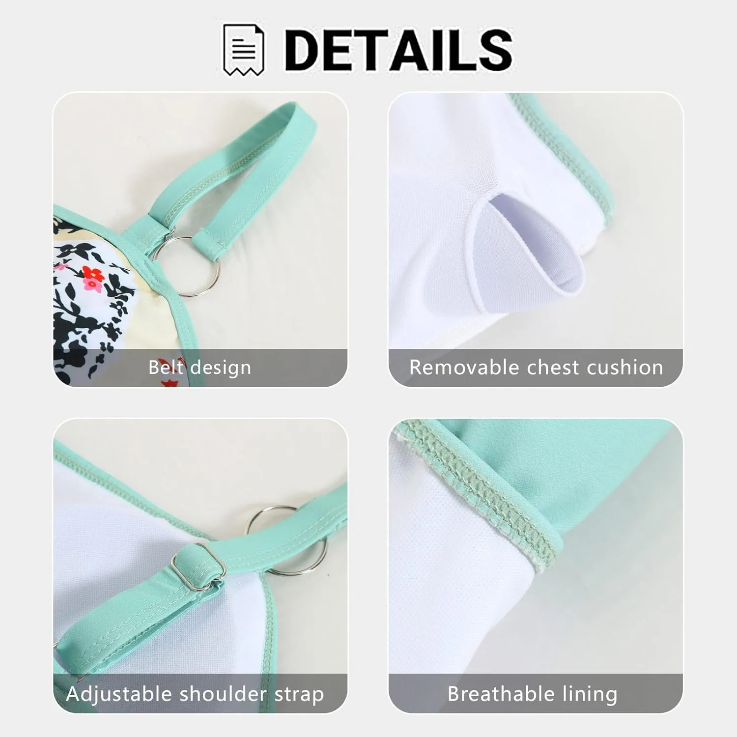 Women's Tankini Bathing Suits with Skirt Two Piece V Neck Tummy Control Swimsuits High Waisted Bikini Ladies Swimwear