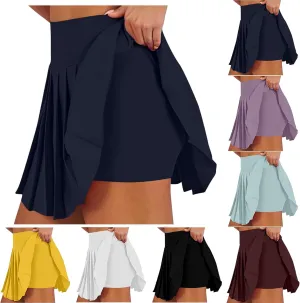 Women's Tennis Golf Skirts with Pockets High Waisted Pleated Skorts with Inner Shorts Athletic Running Pickleball