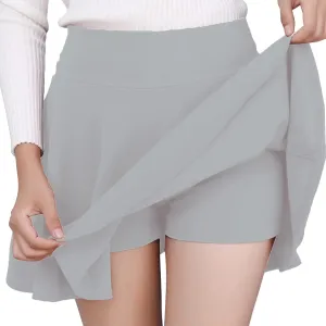 Women's Tennis Skirt with Shorts Underneath High Waist A-Line Mini Skirts Golf Active Sports Skorts