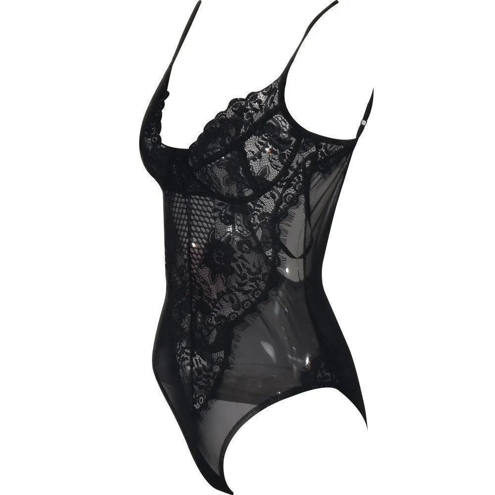 Women's Transparent Lace Bodysuit