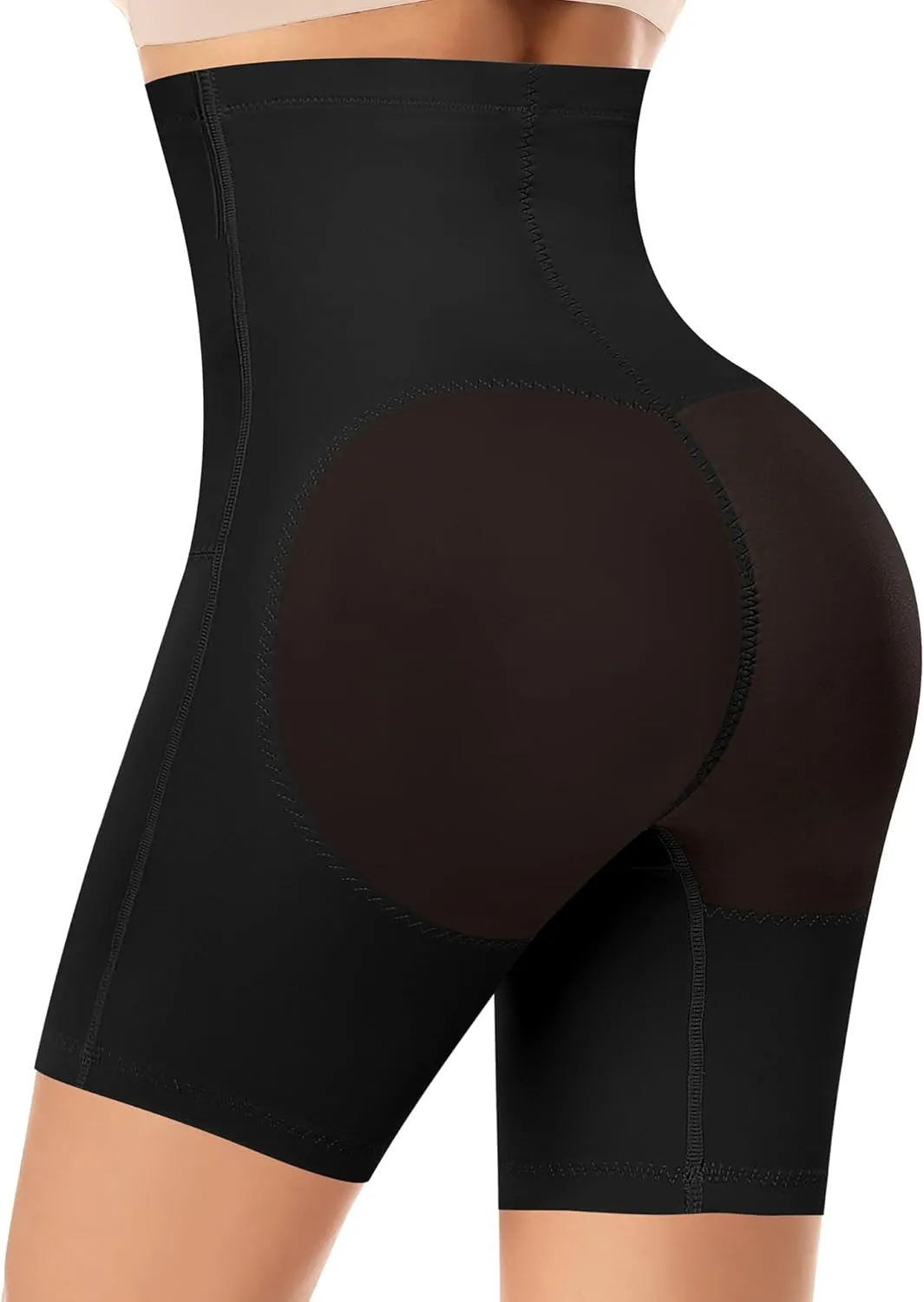 Womens Tummy Control Shapewear Shorts High Waisted Slimming Body Shaper Thigh Slimmer Slip Shorts Under Dresses