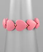 Wooden Heart Stretch Bracelets