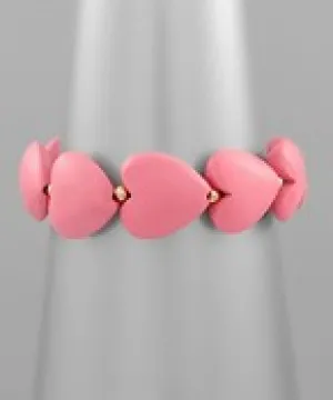 Wooden Heart Stretch Bracelets