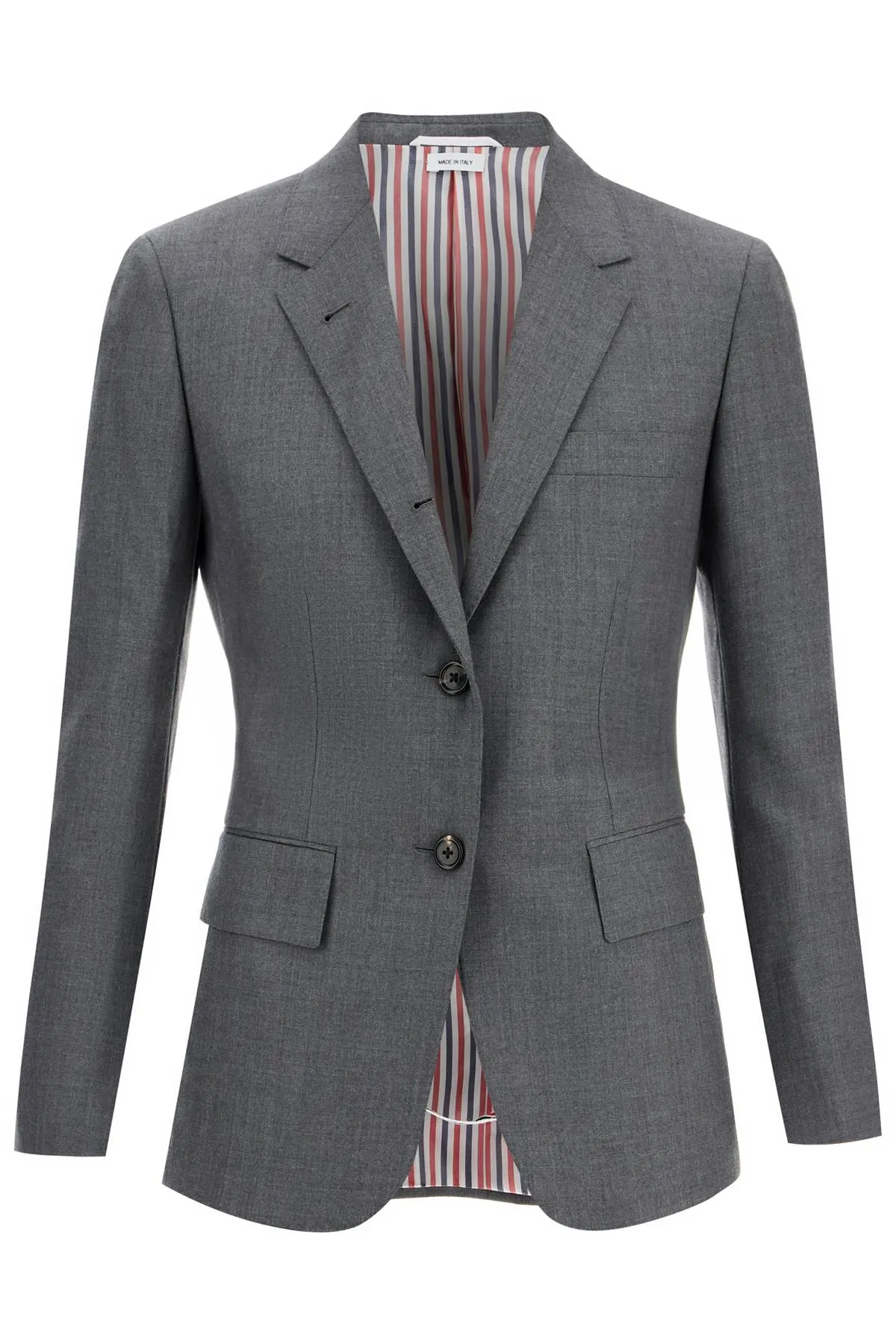 wool twill jacket in slim fit style FBC637A 00626 MED GREY