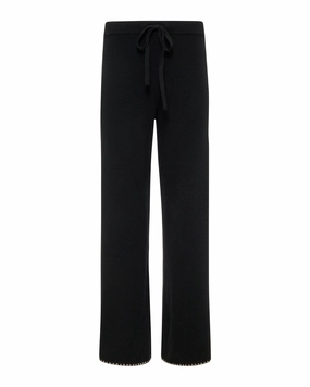 Wool Cashmere Wide Leg Blanket Stitch Sweat No Ride Wool Cashmere Wide Leg Blanket Stitch Sweat Tough Flex Stretchable Fit
