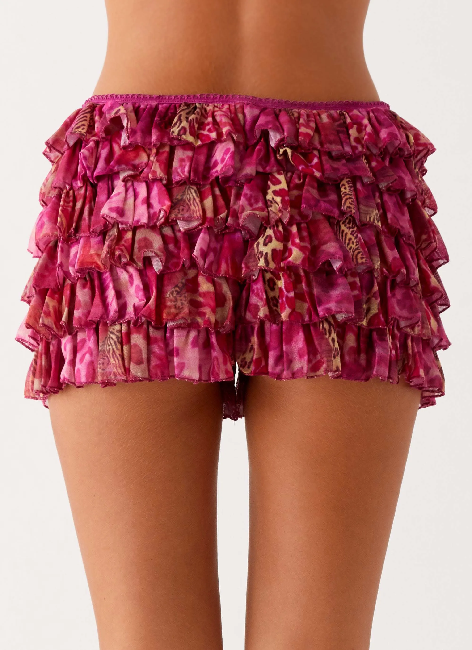 Entertain Me Bloomer Shorts - Lavender Lagoon Tapered Leg Design