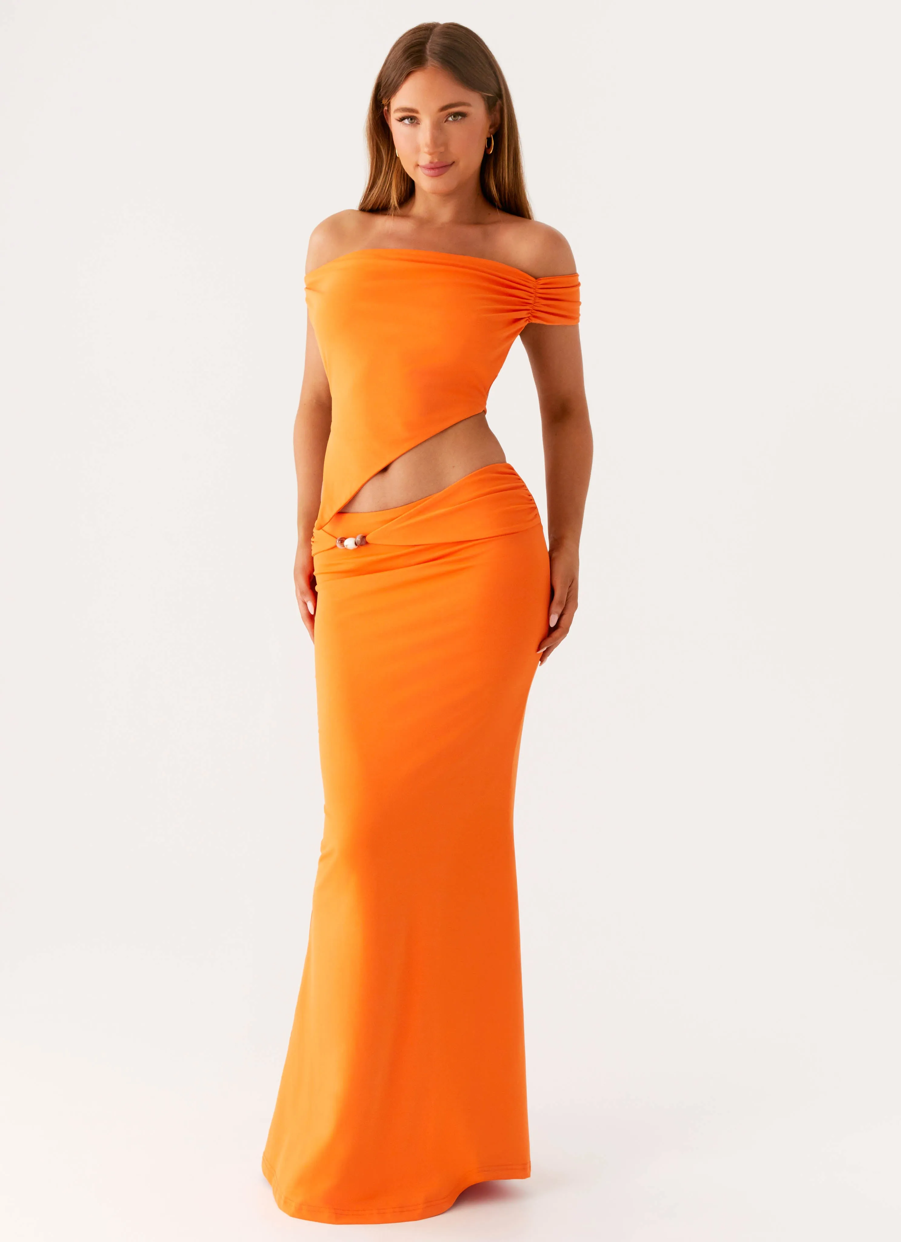 Quick Motion Mention Maxi Skirt - Orange