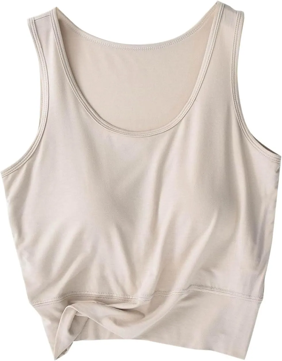 Workout Crop Tank Tops for Women with Chest Pad Casual Sports Fitness Yoga Shirts Summer Seamless Breathable Blouse