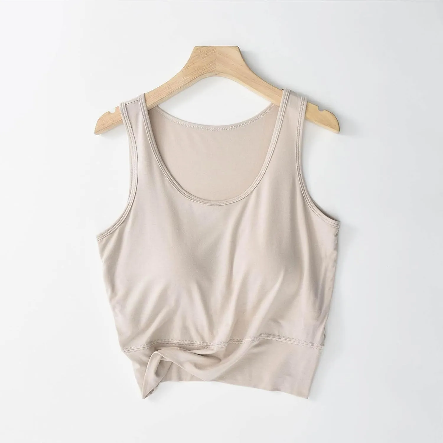 Workout Crop Tank Tops for Women with Chest Pad Casual Sports Fitness Yoga Shirts Summer Seamless Breathable Blouse