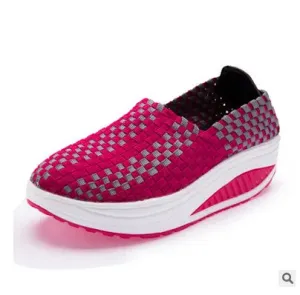 Woven Platform Sneakers