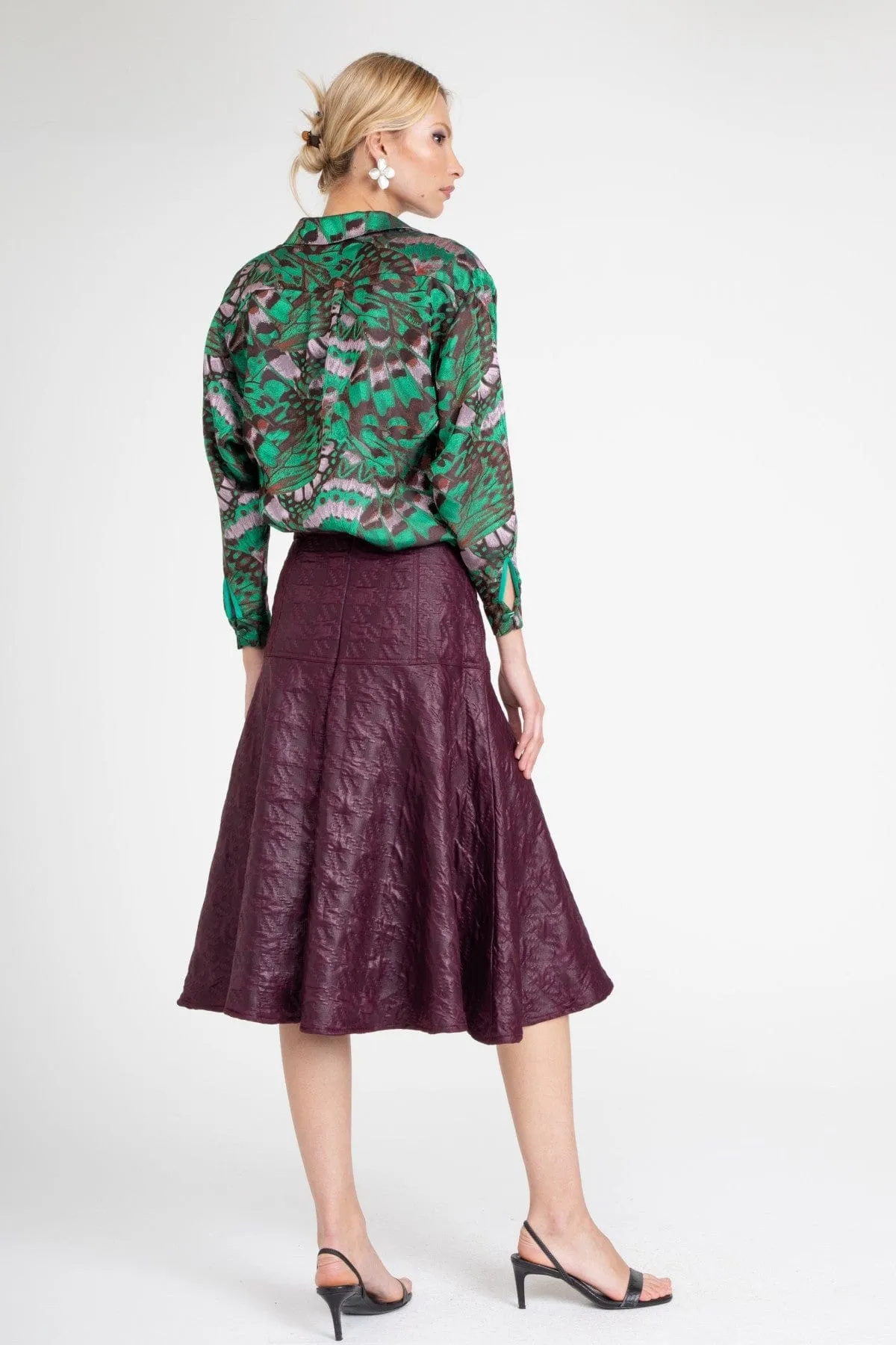 Allas Skirt ?C Merlot Relaxed Vibes Layered Look