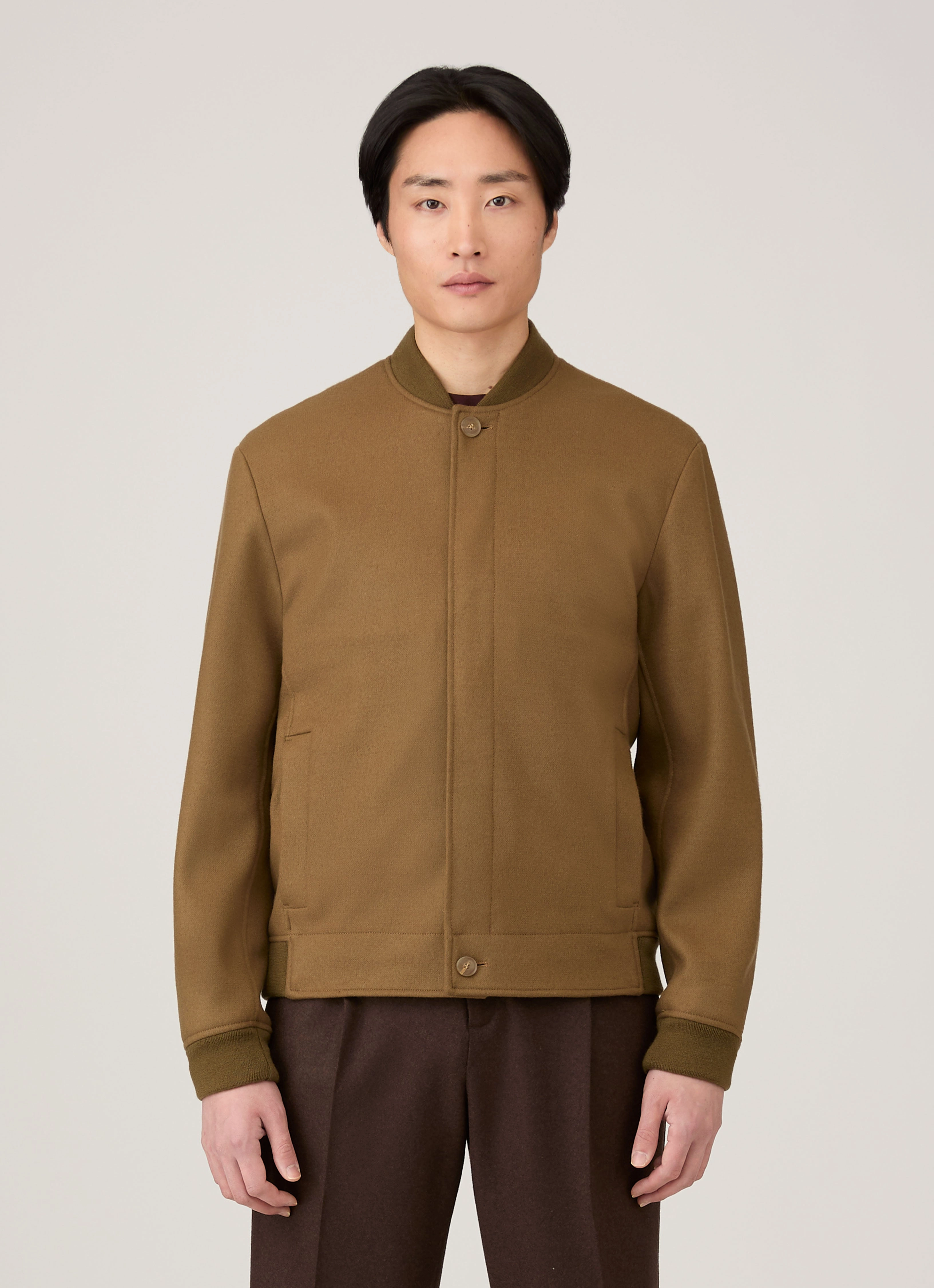 Activewear Men's Wool Bomber Jacket in Mole