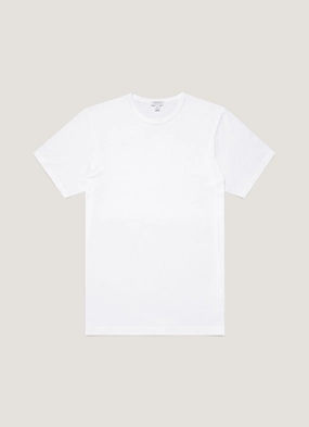 wrinkle free Men's Classic T-shirt in White Trendy popularity Chic Wearable Men's Classic T-shirt in White