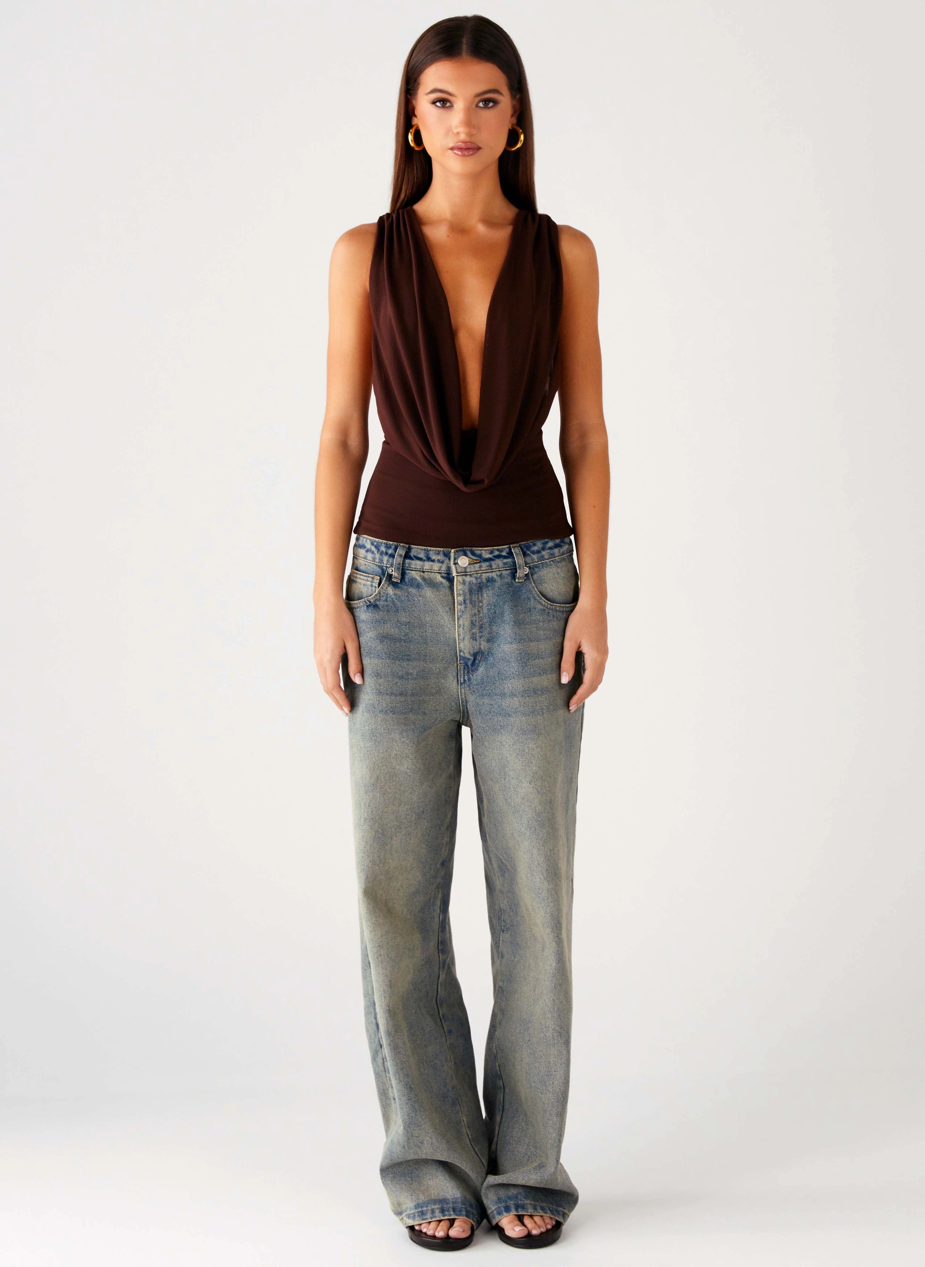 Oracle Top - Chocolate Layered Shoulder