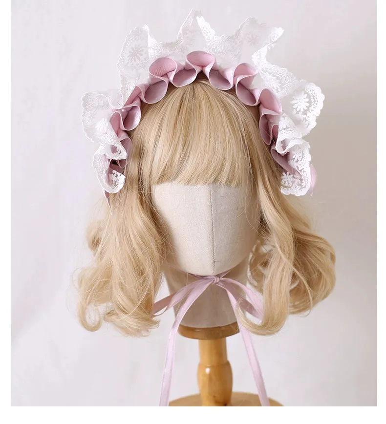 Xiaogui~Sweet Lolita Headdress Pink Handmade Christmas Accessories