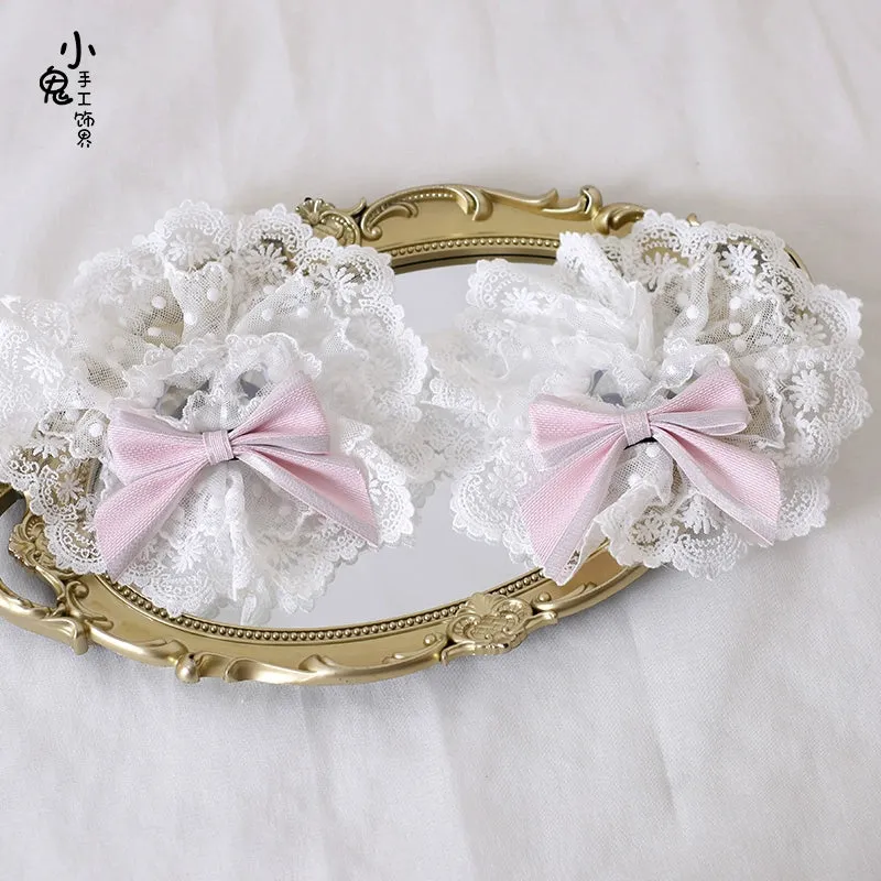 Xiaogui~Sweet Lolita Headdress Pink Handmade Christmas Accessories