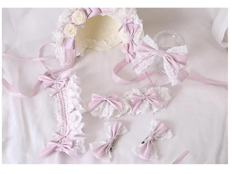 Xiaogui~Sweet Lolita Headdress Pink Handmade Christmas Accessories