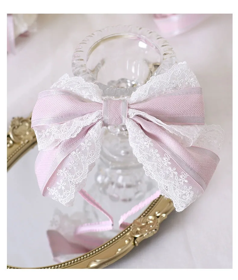 Xiaogui~Sweet Lolita Headdress Pink Handmade Christmas Accessories
