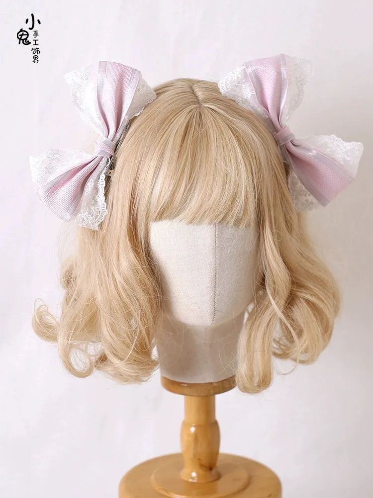 Xiaogui~Sweet Lolita Headdress Pink Handmade Christmas Accessories