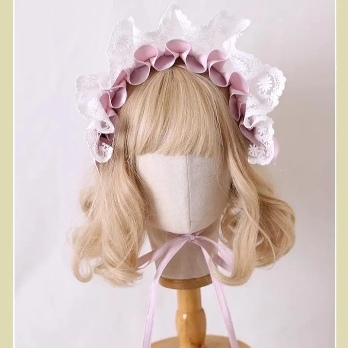 Xiaogui~Sweet Lolita Headdress Pink Handmade Christmas Accessories