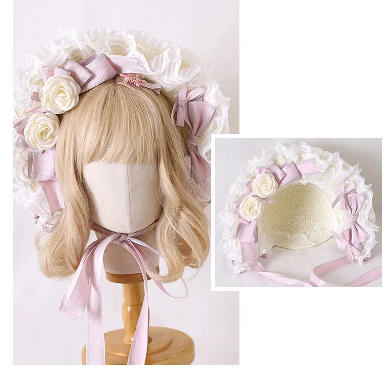 Xiaogui~Sweet Lolita Headdress Pink Handmade Christmas Accessories