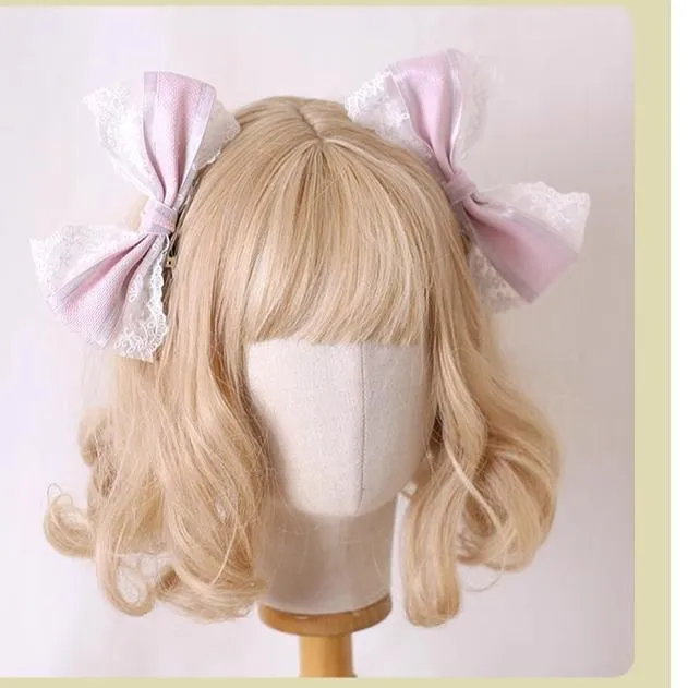 Xiaogui~Sweet Lolita Headdress Pink Handmade Christmas Accessories
