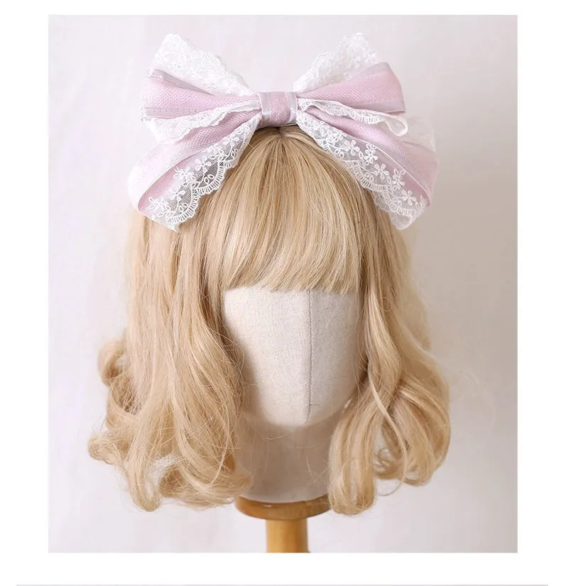 Xiaogui~Sweet Lolita Headdress Pink Handmade Christmas Accessories